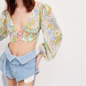 Guinevere Crop Top in Green
For Love & Lemons